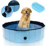 Tolletour - Hundepool Duschbecken 120 cm Swimmingpool Faltbarer Kleber Baby Haustier