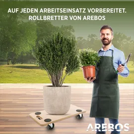 Arebos Rollbrett 4 Stück bis 200 kg Traglast Möbelroller Transportroller Transporter Möbelhund |