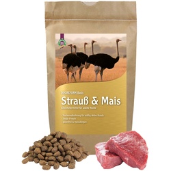 Schecker Dogreform Strauß und Mais - Trockenfutter glutenfrei ideal für allergische Hunde Futter 1,5 kg