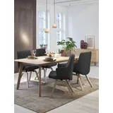 Polsterstuhl STRESSLESS "Laurel", grau (charcoal dinamica, schwarz), B:58cm H:92cm T:59cm, Microfaser DINAMICA (88% Polyester, 12% Polyurethan), Stühle, Polsterstuhl, Low Back mit Armlehne, Größe L, mit schräggestellten Beinen in Schwarz