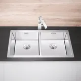 Blanco Claron 400/400-IF Edelstahl Seidenglanz + Handbetätigung + InFino