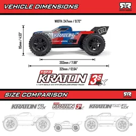Arrma RC-Monstertruck Mini Kraton 4X4 RTR Blau/Rot (1:16)