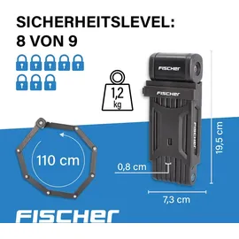 Fischer Faltschloss XL schwarz