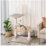 PawHut Kletterbaum Kratzbaum 50 x 36 x 70 cm beige