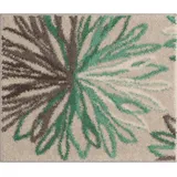 GRUND Bidet-Vorleger Art, Beige, Grün, Textil, Blume, rechteckig, 50x60 cm, Made in Europe, Oeko-Tex® Standard 100, rutschfest, Badtextilien, Badematten