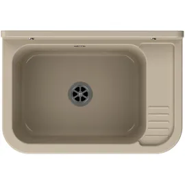 GRANITAN Spülbecken, Beige, Kunststoff, 50x34x31 cm, Küchen, Küchenausstattung, Küchenspülen