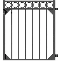 GAH Alberts Einzeltor 100 x 96,5 cm Anthrazit/Schwarz Aluminium