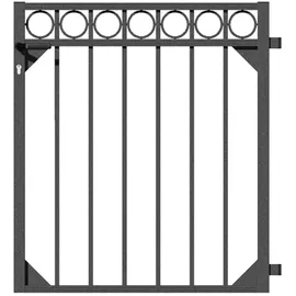 GAH Alberts Einzeltor 100 x 96,5 cm Anthrazit/Schwarz Aluminium