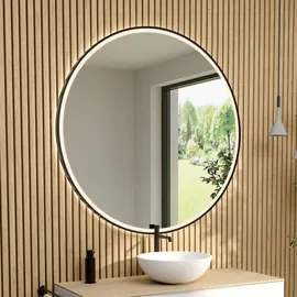 rivea Dia Lichtspiegel Ø 120 cm Schwarz
