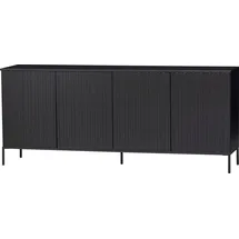 Woood DAHEIM Sideboard New Gravure Holz Schwarz