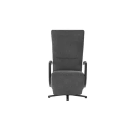 Vito Drehsessel Ticona Flachgewebe 70 x 133 x 80 cm Grau mit Relax-Funktion