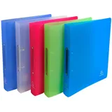 Exacompta Ringbuch Chromaline A4 PP 700μ 2 Ringe farbig sortiert