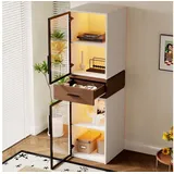 modfu Vitrine 40x40x200 cm Weiß