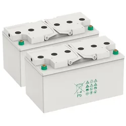 2x 12V 60Ah kompatibel zum mobilen Arbeitsplatz von Jungheinrich