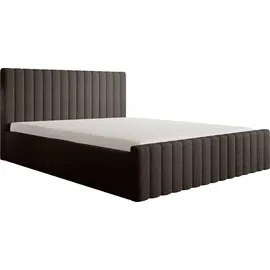 FEDVE Polsterbett Doppelbett Safi Modern Bett Bettkasten Schlafzimmer 180x200 cm Olivgrün (Abriamo 1 - Bouclé) - Grün