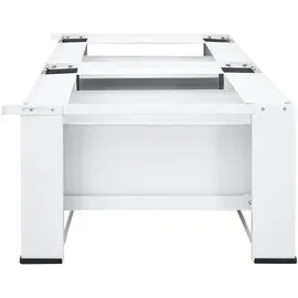 vidaXL Doppel-Untergestell für Waschmaschine und Trockner, Weiß, 54,5 x 32,5 x 127 cm