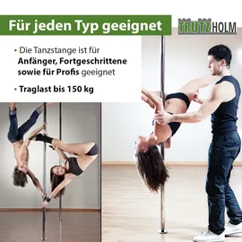 Trutzholm Pole Dance Tanzstange Profi 231 Bis 274cm Durchmesser 45mm ohne Bohren