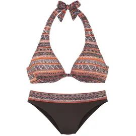 Buffalo Bügel-Bikini Damen braun bedruckt Gr.40 Cup E