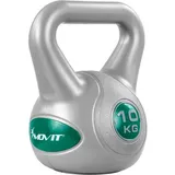 MOVIT Kettlebell Kugelhantel GREY mit bodenschonender Kunststoffhülle schadstoffgeprüf