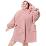 BEDSURE Hoodie Decke mit Ärmeln - Tragbare Decke zum Anziehen Erwachsene Kuschelpullover, Warm Kuscheldecke mit Ärmeln weich Ärmeldecke als Geschenke für Frauen Freundin Mütter