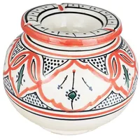 Marrakesch Orient & Mediterran Interior Marokkanischer Sturmaschenbecher Amiya aus Keramik bunt XL 20 cm Deko