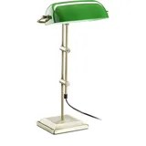 Relaxdays Bankerlampe grün, Tischlampe (E27)