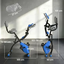 Homcom Heimtrainer mit LCD Display blau
