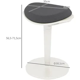 Homcom Sitzhocker Kunststoff Grau