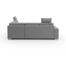 sit&more Ecksofa SIT & MORE "Quincy L-Form", silber, B:249cm H:82cm T:213cm, Sofas, Ecksofa, wahlweise mit Bettfunktion und Bettkasten