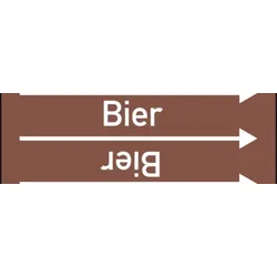 Rohrleitungskennzeichen Bier - 33000x90 mm Folie selbstklebend
