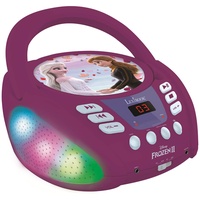 Lexibook RCD109FZ Disney Frozen 2-Bluetooth CD Player für Kinder - Tragbar, Multicolor Lichteffekte, Mikrofon, Aux-In-Buchse, AC oder Batteriebetrieben, Mädchen, Jungen, Violett