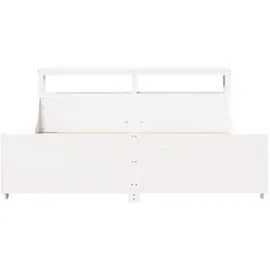 vidaXL Massivholzbett 180 x 200 cm Weiß