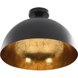 vidaXL Halbkugelförmig 2 Stk. Schwarz und Gold Metall