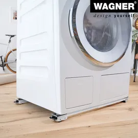 Wagner System GmbH WAGNER Transporthilfe SCHIENE - 44-70 x 5 x 4 cm, ausziehbar, Stahl, weiß, Räder Ø 30 mm, Tragkraft 125 kg