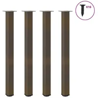 VidaXL Bartischbeine 4 Stk. Naturstahl 110-112 cm Stahl