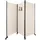 VOUNOT Vounot® Paravent Raumteiler 3 Teilig auf Rollen Freistehend 262 x 30 x 173 cm Beige