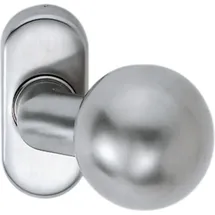 INTERSTEEL Profiltür-Knopf fest/drehbar Silber
