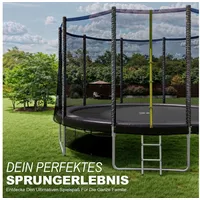 HOMALL Gartentrampolin Ø 228 cm Kindertrampolin Outdoor Trampolin, (Mit Sicherheitsnetz, Sprungtuch und Leiter Ø228/305/366CM)