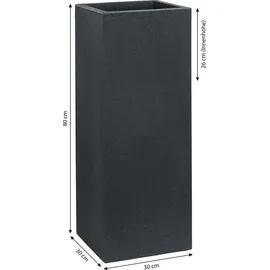 Dehner Palermo 80 x 30 x 30 cm Dunkelgrau