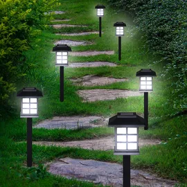monzana Monzana® LED Solarlampe Außen 24er Set Wetterfest IP44 Erdspieß Solar Garten Leuchte Außenleuchte Balkon Deko