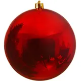 Kaemingk Bruchfeste Outdoor Xxl Weihnachtskugel Christmas Red rot Ø 25 cm - Kunststoff