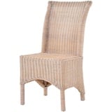 Krines Home Esszimmerstuhl Rattan Esszimmerstuhl hohe Rückenlehne Rattanstuhl Esszimmer Korbstuhl, aus Rattan weiß