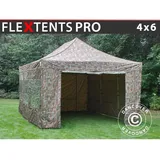 Faltzelt Faltpavillon Wasserdicht FleXtents pro 4x6m Camouflage,