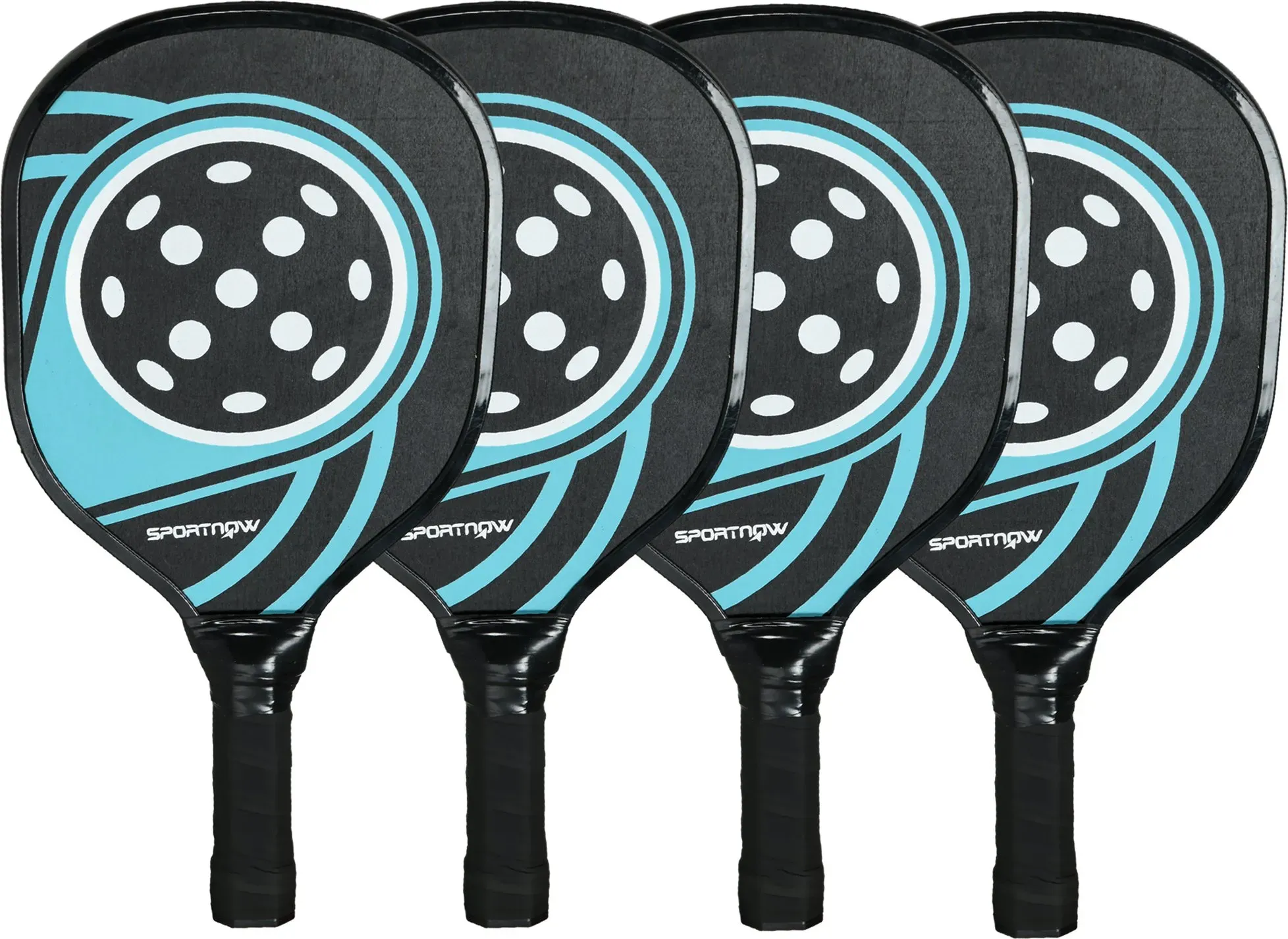 SPORTNOW Pickleball Paddles Set mit 4 Schlägern und 4 Bällen, Tragetasche inklusive, perfekt für Teams und Familien   Aosom.de
