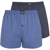 Jockey Everyday Striped Boxershorts Blau/Grau M 2er Pack