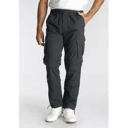 Zip-off-Hose MAN'S WORLD, Herren, Gr. 50, N-Gr, grau (anthrazit), Web, Obermaterial: 100% Baumwolle, unifarben, casual, bequem, Hosen, mit 2x Zip-Off Funktion, Topseller