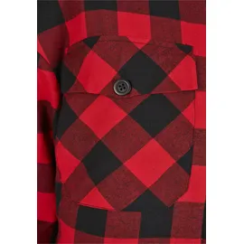 URBAN CLASSICS Ladies Flanell Padded Overshirt - schwarz,