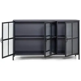 VCM ebuy24 Chilly Sideboard 3 Glastüren Schwarz