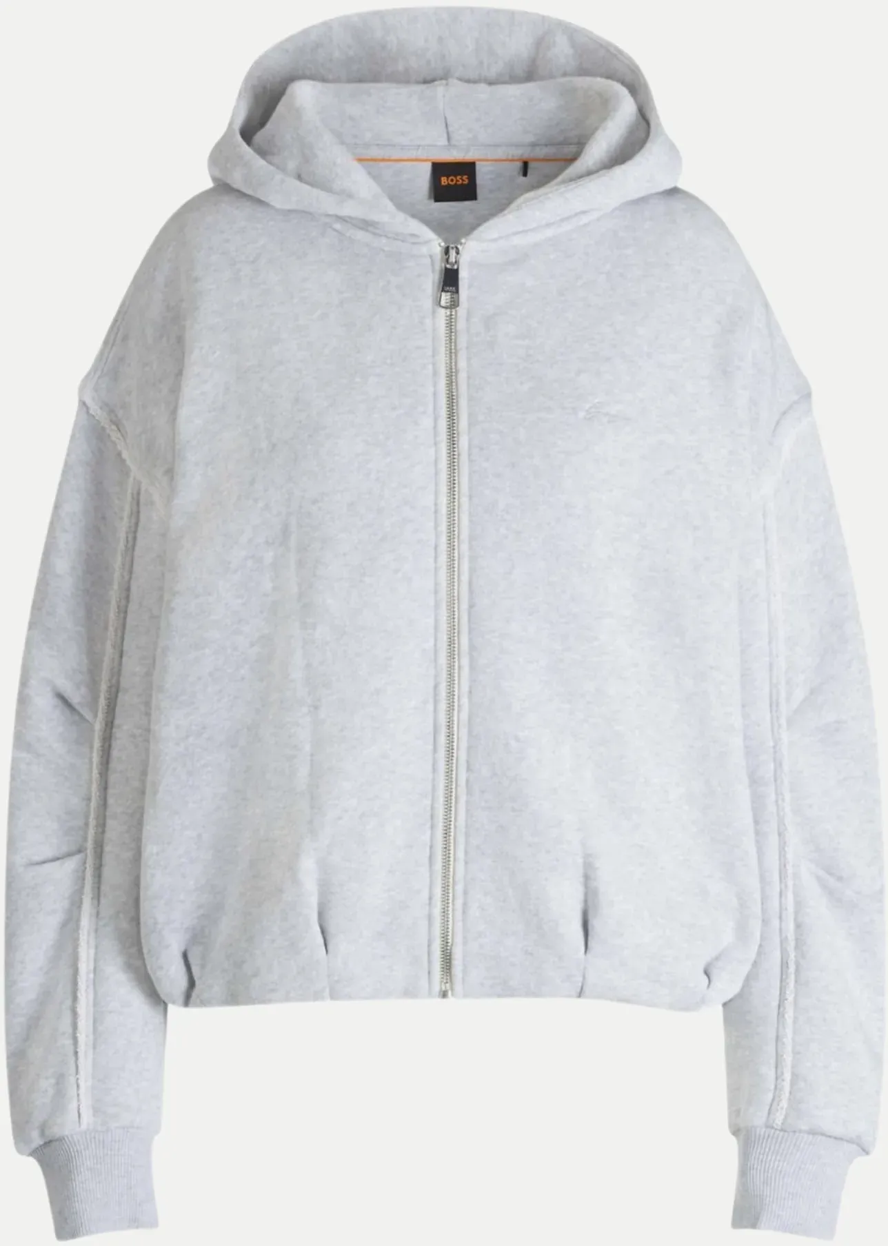 Fleecejacke mit Kapuze Grau L