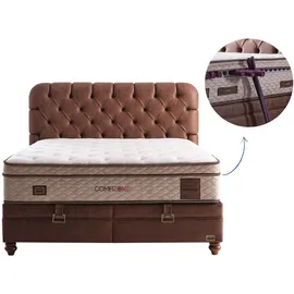 Bambi Boxspringbett 140x200 mit Bettkasten mit Matratzen Comfizone Set Stauraum 7-Komfortzonen Individueller H2-H5